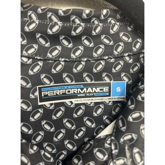 Roundtree & Yorke Performance Polo Men’s Small Football Graphic Game day EUC - Picture 4 of 5